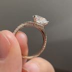 Pear Moissanite Engagement Ring Unique Style Wedding Ring