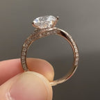 Pear Moissanite Engagement Ring Unique Style Wedding Ring
